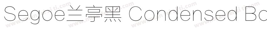 Segoe兰亭黑 Condensed Bold字体转换